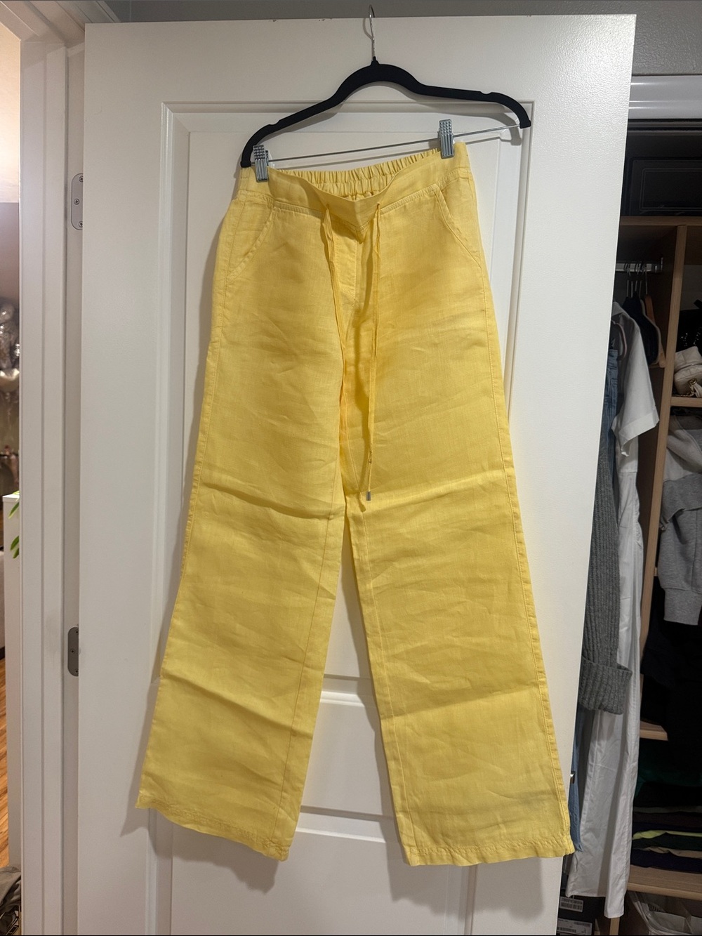 Tommy Bahama Yellow Drawstring Wide-Leg Pants